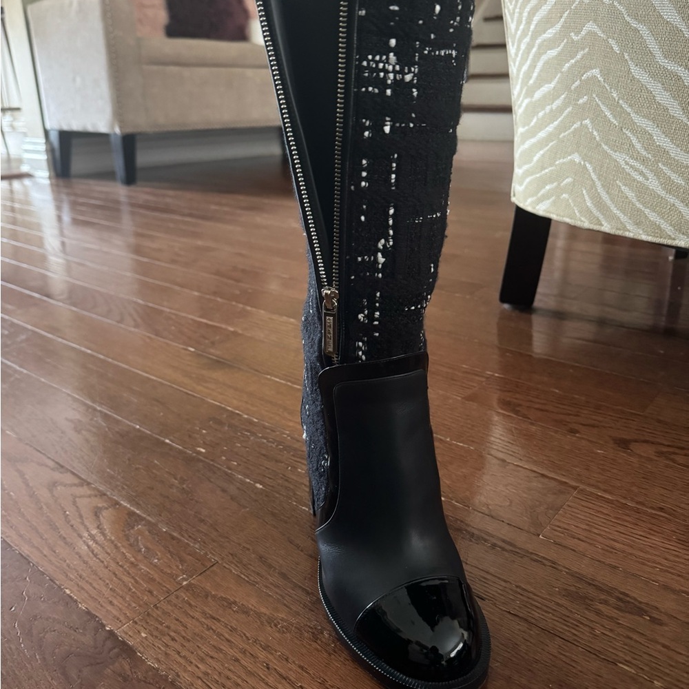 Chanel Black Designer Women's Boots